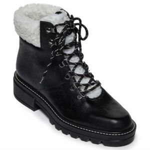 Bernardo Hiker Faux Shearling Boot In Black